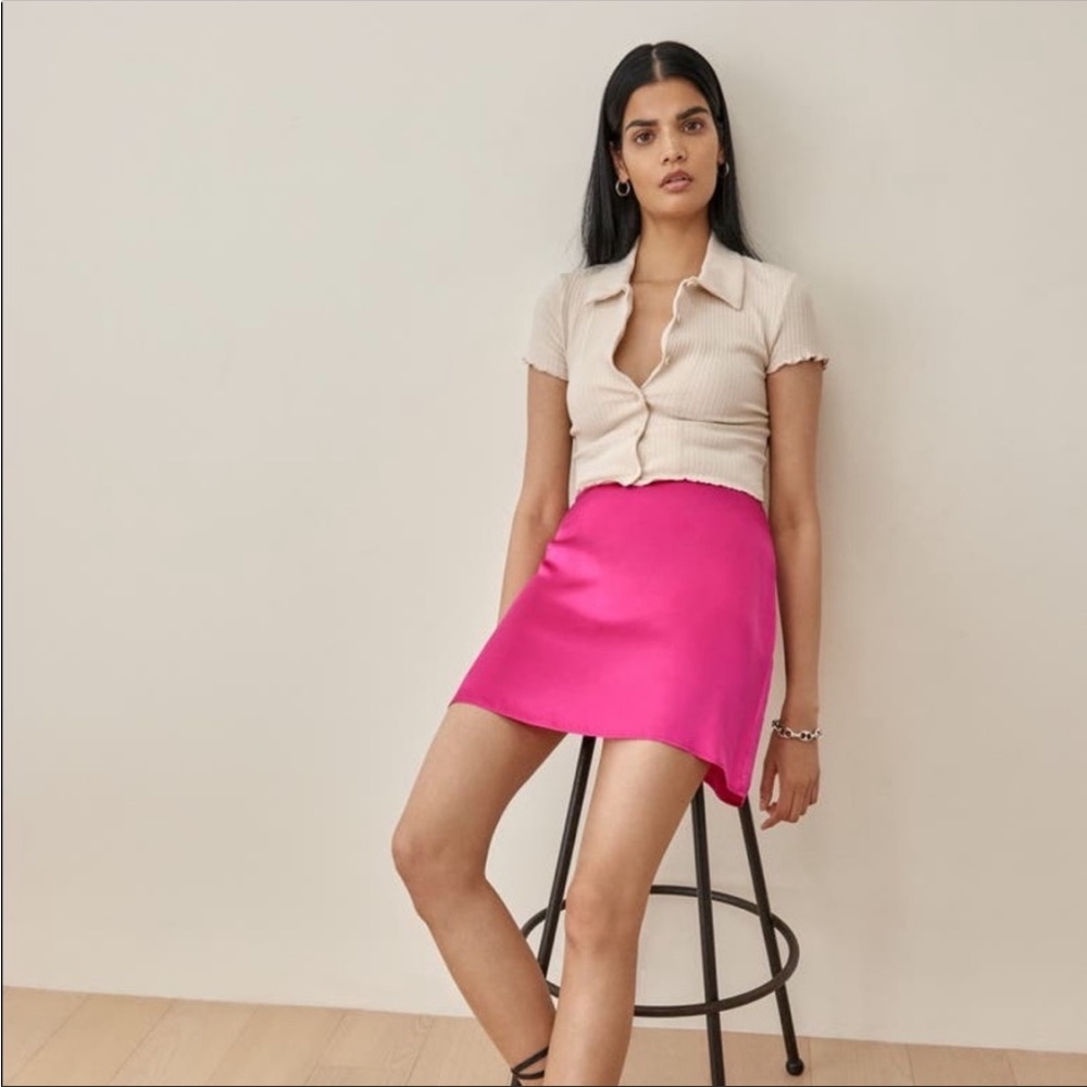 Reformation Benson skirt in Flambe
